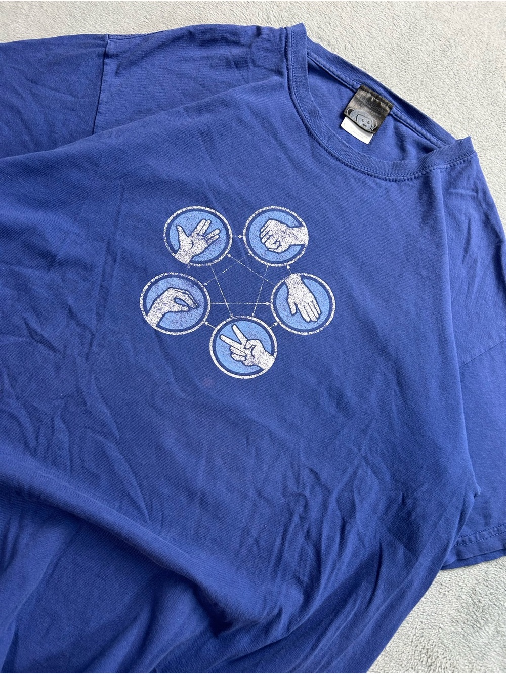 VintageThinkGeek GameStop Store Promo Hand Gesture Computer T-Shirt Rare!!